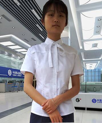 2022新款中国移动公司营业员工作服 夏季半袖女修身夏装短袖衬衫