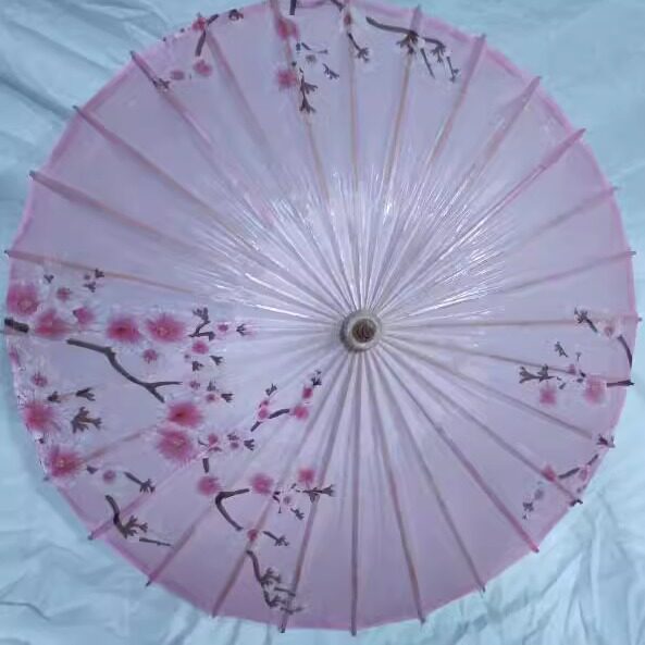 传统古典无味油纸伞走秀流苏汉服
