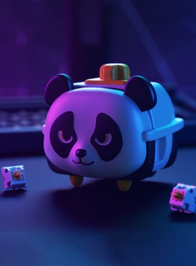 Glorious GMMK Pro panda toy 熊猫手办生日送礼游戏桌面摆件玩具
