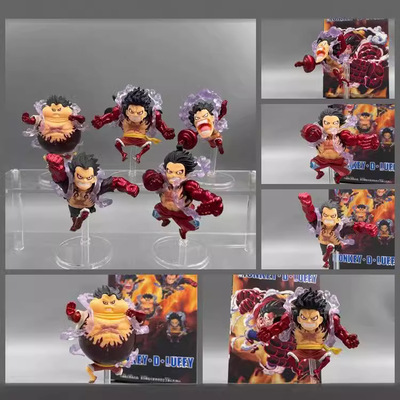 海贼 wcf 四档路飞 q版5款 弹跳人形态 gk 猿枪 摆件盒装手办