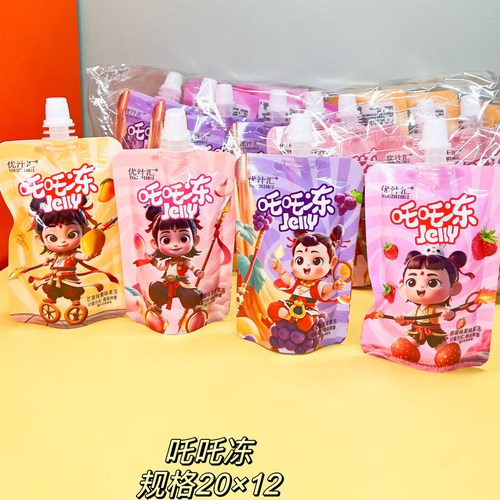 新品爆款哪吒优汁汇吒吒冻78g袋可吸果冻混合口味装夏季儿童零食