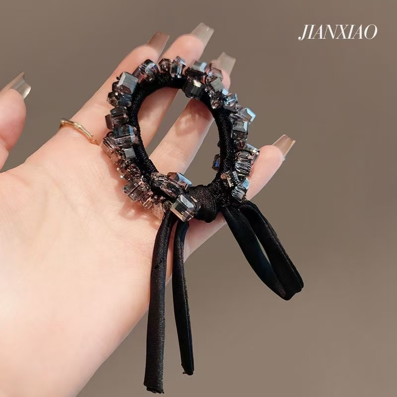 小众设计感方钻流苏发绳2025新款蝴蝶结扎发头绳发圈发饰女扎头发