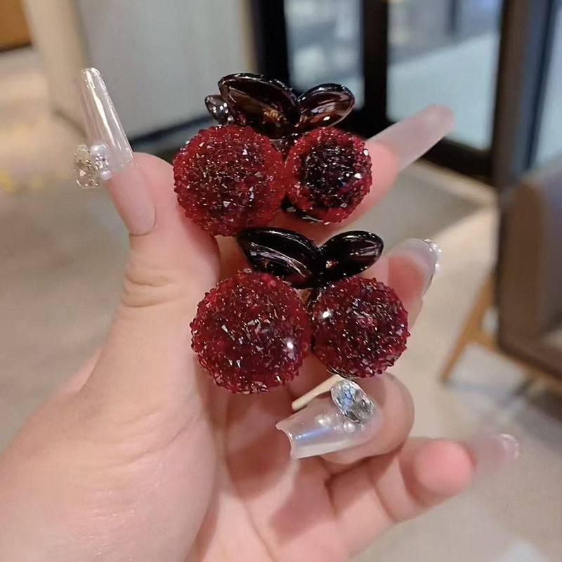 甜美百搭樱桃发夹休闲风发卡网红碎发夹满钻气质女时尚小夹子抓夹,饰品/流行首饰/时尚饰品新,发饰,淘宝优惠券,粉丝福利购,淘宝优惠卷