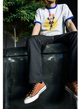 PACKRATS 16SS Budweiser RINGER TEE美棉圆筒印花短袖白色T恤