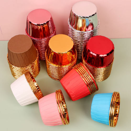 粉金蓝卷边色红烫一次性纸