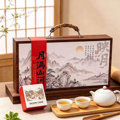 2026中秋月饼礼盒月饼包装盒高档手提硬盒流心蛋黄酥盒子8粒盒子