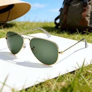 雷朋司机墨镜飞行员太阳镜男女士蛤蟆镜玻璃偏光眼镜3025M配近视