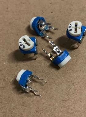 买1件发5个 RM065-681 卧式 680R欧 (兰白)蓝白可调电阻/电位器