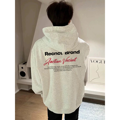 美式高街潮牌连帽卫衣男秋冬