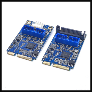PCI E转前置20PIN NVME USB3.0扩展卡瑞萨D720202 19针M2 MINI