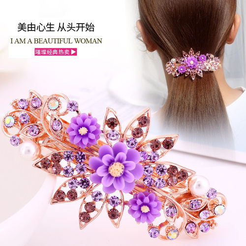 大号韩国水钻时尚百搭发夹