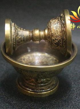 手工雕花居家随身尼泊尔紫铜护杯