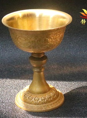 纯铜摆件西藏雕花八吉祥精美