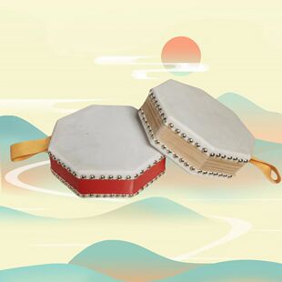 八角鼓多角鼓儿童演出秧歌鼓手鼓道具舞蹈民族鼓鼓子秧歌八角鼓