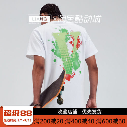 VLONE夏日气泡水 STAPLE系列 大LOGO印花 短袖T恤