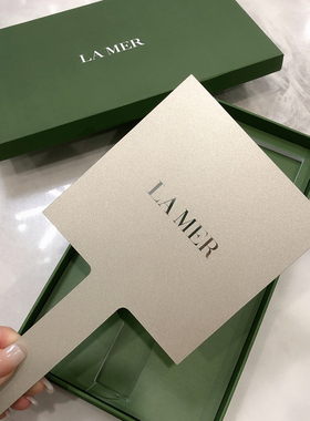 赠品结婚伴手礼 lamer化妆镜大牌手持镜 高颜值补妆镜 便携手柄镜