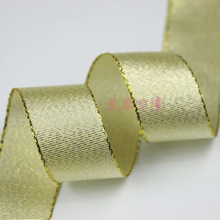 0.6CM-4CM浅金葱带浅金葱带银葱带礼品包装织带圣诞彩带烘焙丝带