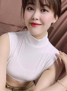 立领装饰修身莫代尔棉纯色