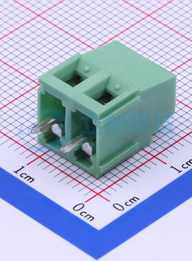 DB128L-5.08-2P-GN-S螺钉式接线端子5.08mm 1x2P直插绿色 可开票
