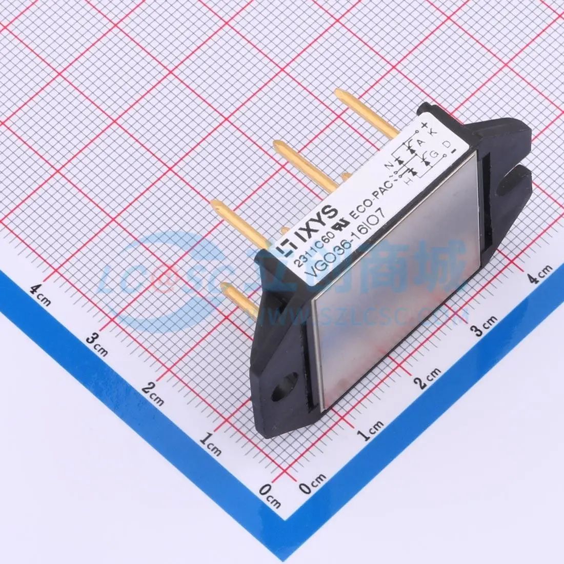 全新VGO36-16IO7整流桥 封装：MODULE 耐压:1600V 电流:36A可开票