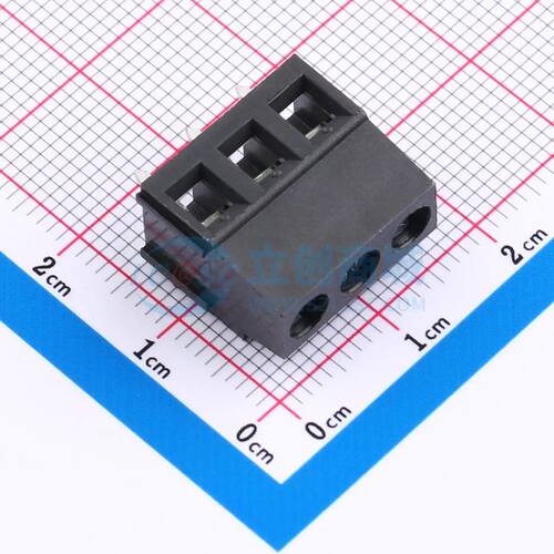 DB128L-5.08-3P-BK-S螺钉式接线端子5.08mm 1x3P直插黑色 可开票