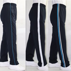 校服宽松直筒一条白杠初高两道
