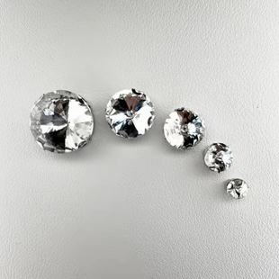 闪DIY婚纱鞋 配件透明圆形手工缝线钻 子帽子裙子手缝水钻爪钻服装