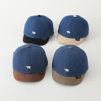 儿童日系北极熊鸭舌帽女童防晒帽