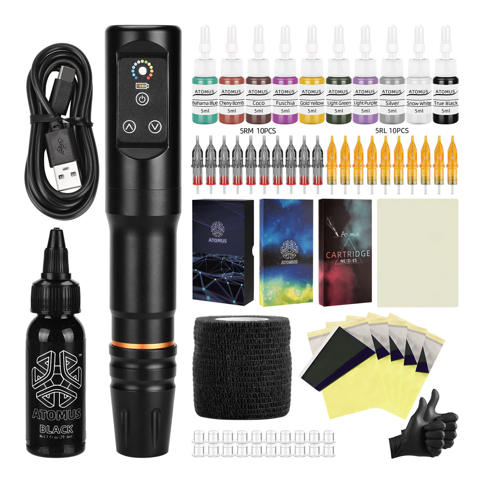 多色炫彩空心杯无线电源笔一体机纹身入门套装WSTZ1032_01