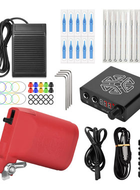 红色方块纹身机黑色乘黄电源马达纹身套装WSTZ1176_02