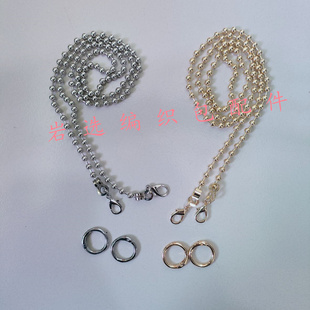 银色包链手工钩织小红书同款银色包包配件单肩斜挎包链替换包带子