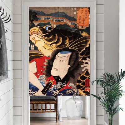 纹身门帘一帘布艺门帘遮挡布