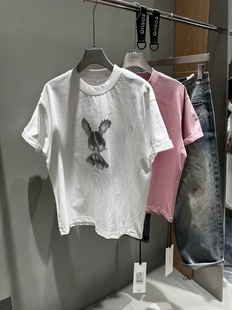 T恤宽松全棉简约卡通印花半袖 圆领短袖 休闲百搭情侣 潮牌男士 夏季