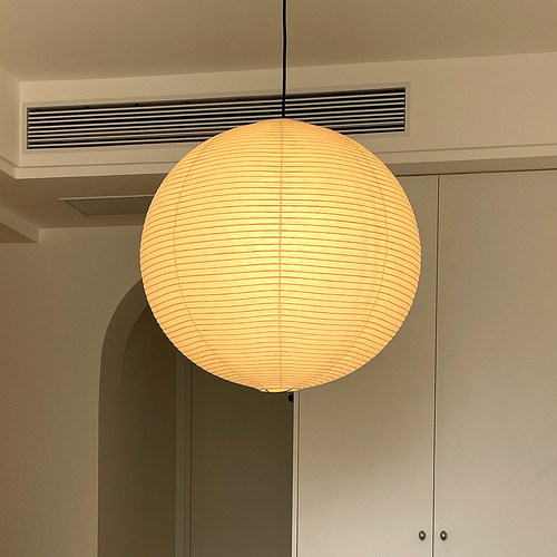 日式设计师侘寂复古卧室宣纸吊灯