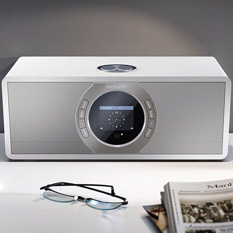 SHARP夏普立体声互联网收音机复古蓝牙音响WiFi闹钟HIFI音箱