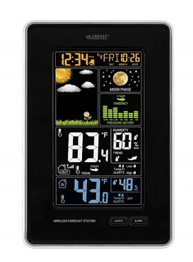 美国La Crosse Technology 308-1425B无线气象站天气预报器温度计