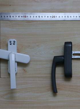 铝合金外平开窗翻盖明孔把手 上悬窗执手螺丝孔距离84mm 98mm通用