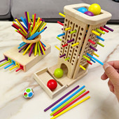 儿童抽木棍平衡游戏棒幼儿园专注力训练互动桌游空间思维益智玩具