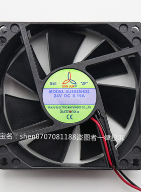 suntronix 台湾三巨SAN JUN SJ8025HD2 24V HD1 12V 滚珠散热风扇