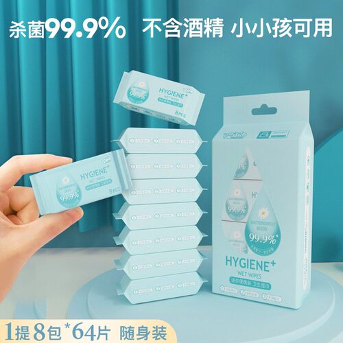 温和不刺激卫生消毒湿巾纸便携装