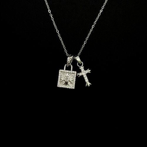 Vintage 古着 Lock cross love项链