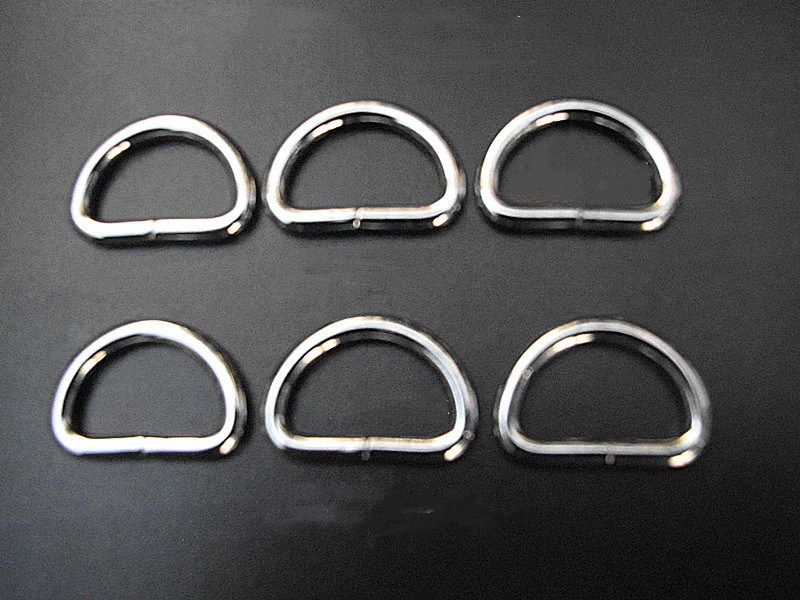 亮银色d形环d字环扣1-5cm古铜半圆金属铁环箱包扣diy枪色五金配件