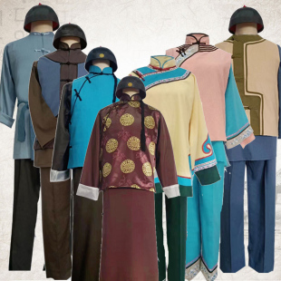 清朝民国地主老爷掌柜账房长工小二报童小贩车夫丫鬟工人演出服装