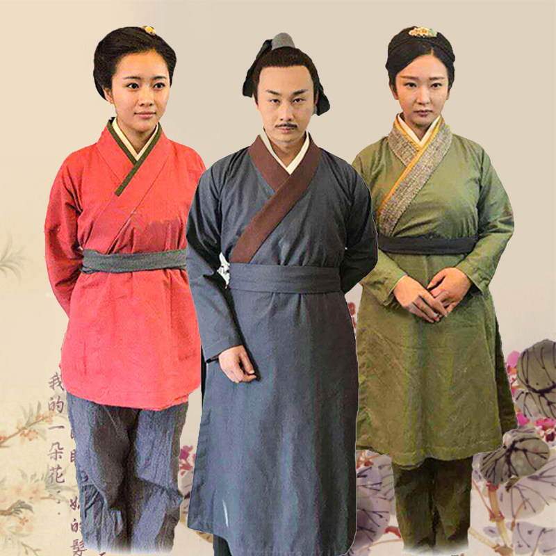 古装男女平民百姓村民村姑掌柜郎中大夫群组路人舞台演出服装戏服