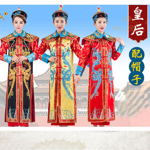 清朝古装清代皇后太后娘娘凤袍宫廷衣服演出服装戏服舞台衣服