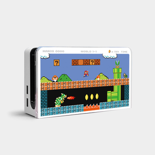 原创任天堂switch oled底座NS透明保护壳马里奥Dock充电底座壳