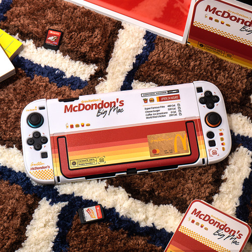 原创任天堂switch2保护套汉堡薯条switch2代保护壳NS2硬壳透明