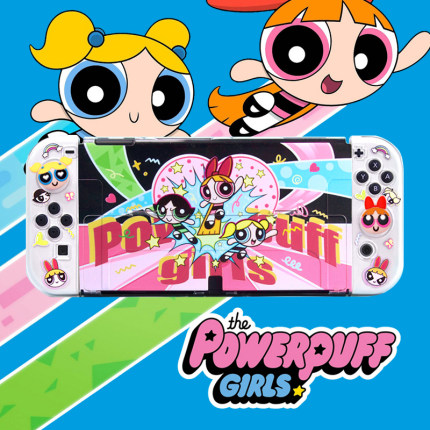 原创任天堂switch2保护壳switcholed保护壳小女警NS2代保护套透明