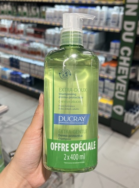 法国Ducray护蕾温和洗发水400ml 平衡头皮温和柔顺婴幼儿童全家用