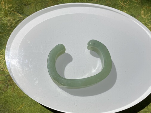 新疆和田玉手镯籽料青花手镯墨点卡镯开口镯